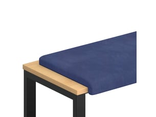 Coussin de banc, coussin d'assise, coussin de canapé velours bleu police profondeur 35 cm cf53850