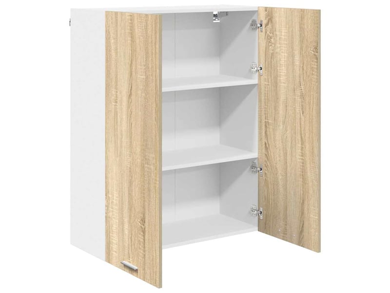 Meuble de rangement cuisine, armoire suspendue chêne sonoma 80x31x100cm shl7141 - Conforama E