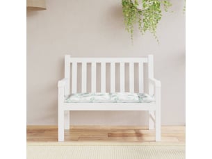 Coussin de banc de jardin, coussin d'assise motif de feuilles 110x50x7 cm tissu cf52749