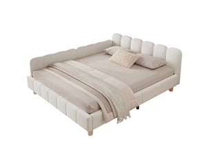 Lit 2 places 140x200 cm MAISENTIEL   coloris beige