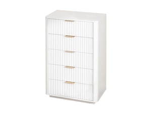 Commode 5 tiroir(s) BGSRYAO coloris blanc largeur 70 cm