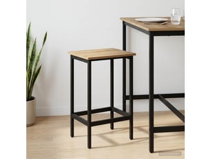 Tabouret de bar, chaise de bar chêne artisanal 40x32x64 cm shl46807