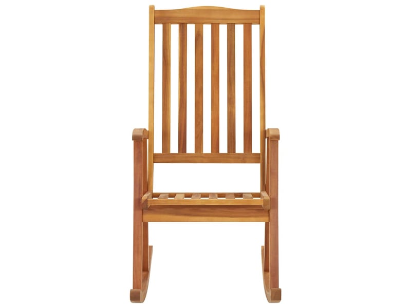 Chaise à bascule de jardin, rocking-chair avec coussins bois d'acacia massif cf31307 - Conforama C