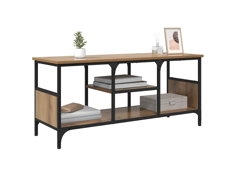  Meuble tv - banc tv - meuble de rangement 100 x 35 x 45 cm chêne artisanal  - Conforama C