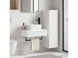 Ensemble de mobilier de salle de bain 2 pcs blanc shl3790