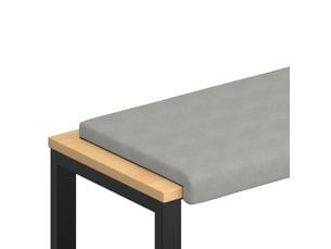 Coussin de banc, coussin d'assise, coussin de canapé microfibre gris clair profondeur 35 cm cf52886