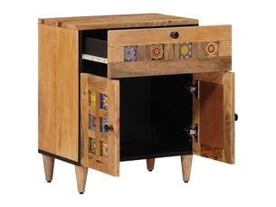 Table de chevet - cabinet de chevet - table de nuit naturel 50 x 33 x 60 cm bois de mangue massif