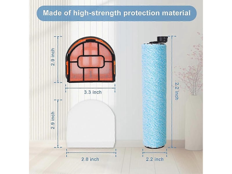  Aw261 replacement roller filter kit for hydrovac messmaster wet dry vacuums, 3 brush rollers, filters &amp; tool  - Conforama E