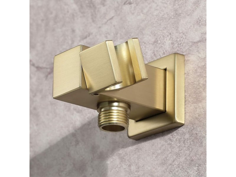  Support de pommeau de douche support de pommeau de douche en laiton carré doré  - Conforama B