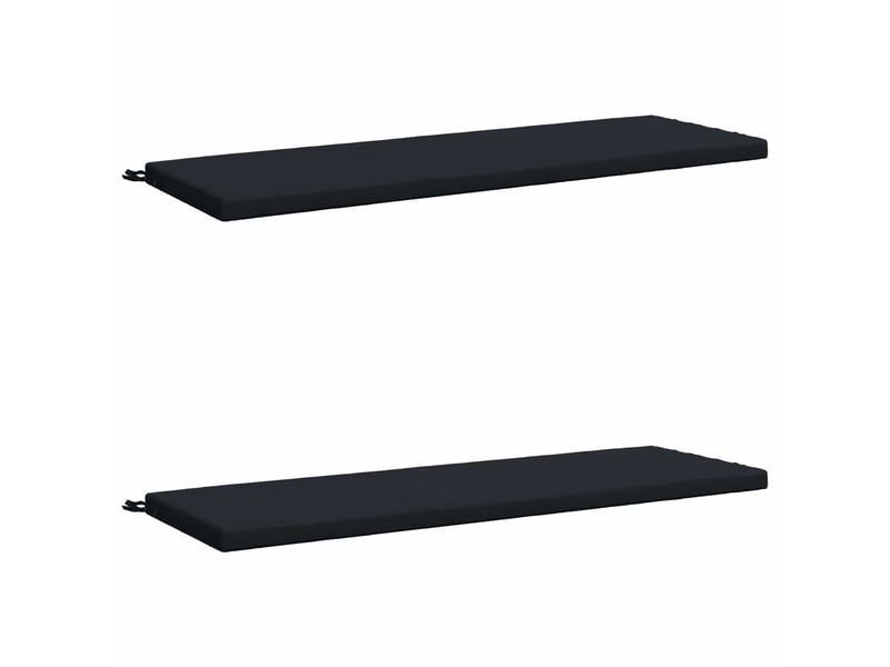 Lot de 2 coussins de banc, coussins d'assise soest 100 % polyester bleu foncé cf56781 - Conforama A
