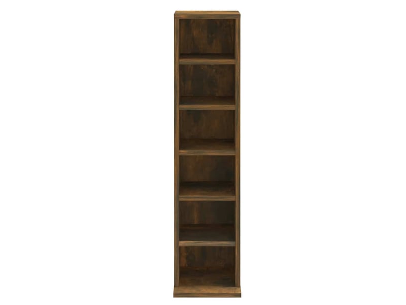  Petite bibliothèque, armoire à cd chêne fumé 21x20x88 cm bois d'ingénierie  - Conforama E