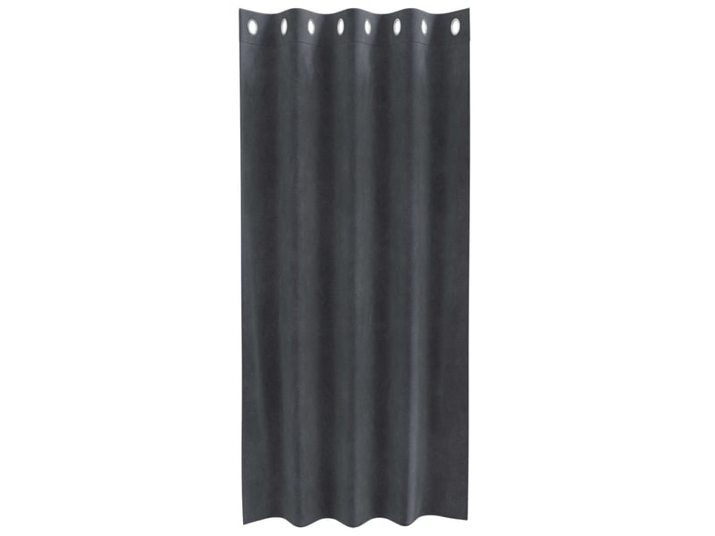 Lot de 2 rideaux, rideaux de fenêtre gris clair 140 x 175 cm velours cf44035 - Conforama D