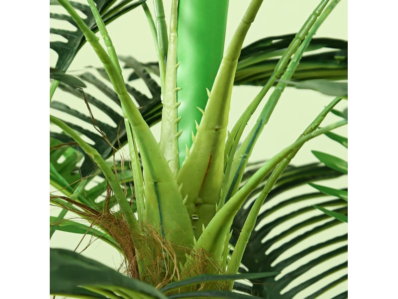  Palmier artificiel 160 cm – vert – 36 branches façonnables avec pot lesté pour intérieur et extérieur  - Conforama D