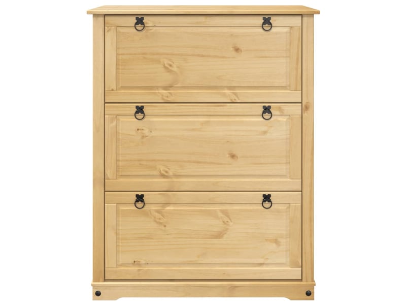  Meuble à chaussure, armoire à chaussures corona 99x32x124,5 cm bois de pin massif  - Conforama D