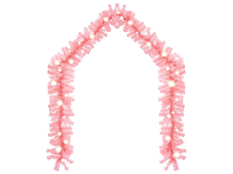  Guirlande de noël avec lumières led 5 m rose  - Conforama A