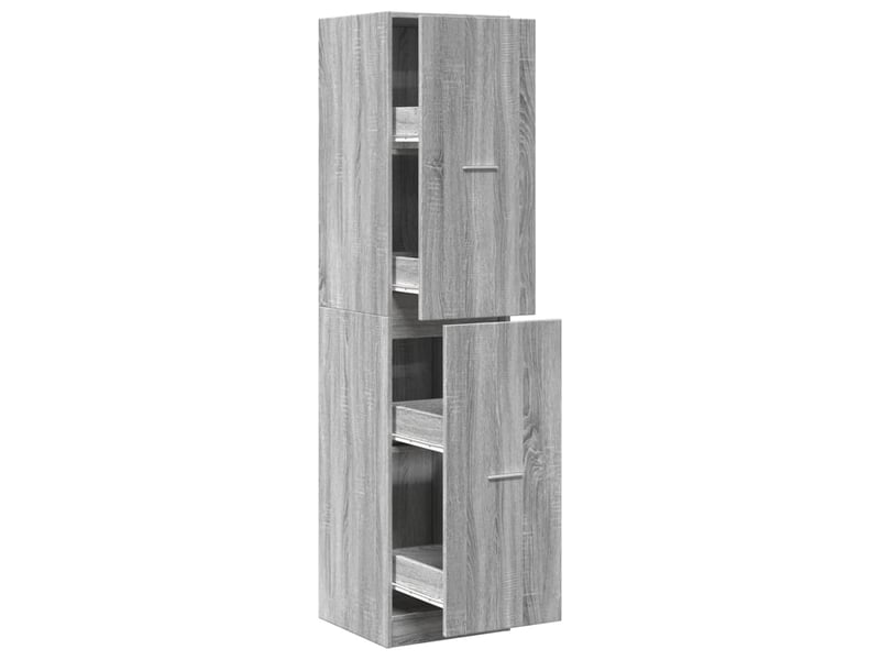  Armoire apothicaire sonoma gris 40x41x174,5cm bois d'ingénierie  - Conforama A