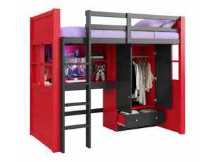 Lit mezzanine 90x200 cm VIVRYN coloris bicolore