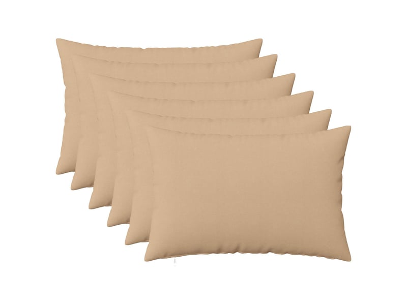  Lot de 6 coussins avec oreiller, coussins décoratifs heerlen crème tissu cf50695  - Conforama B