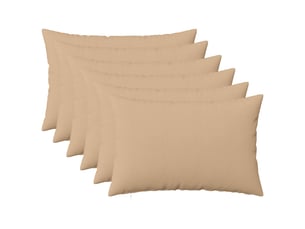 Lot de 6 coussins avec oreiller, coussins décoratifs heerlen crème tissu cf50695