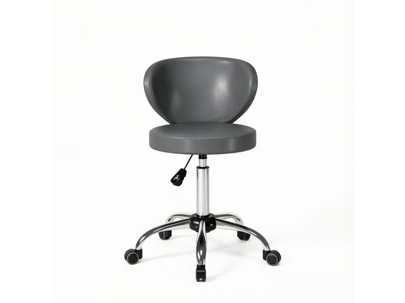  Chaise 73-88 cm pivotant à 360° hauteur réglable revêtement pu dossier tabouret de massage  - Conforama A