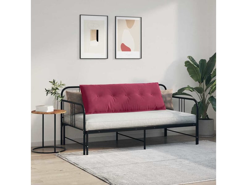 Coussin de dos, coussin de dossier bordeaux 140 x 50 cm tissu en velours côtelé cf54585 - Conforama D