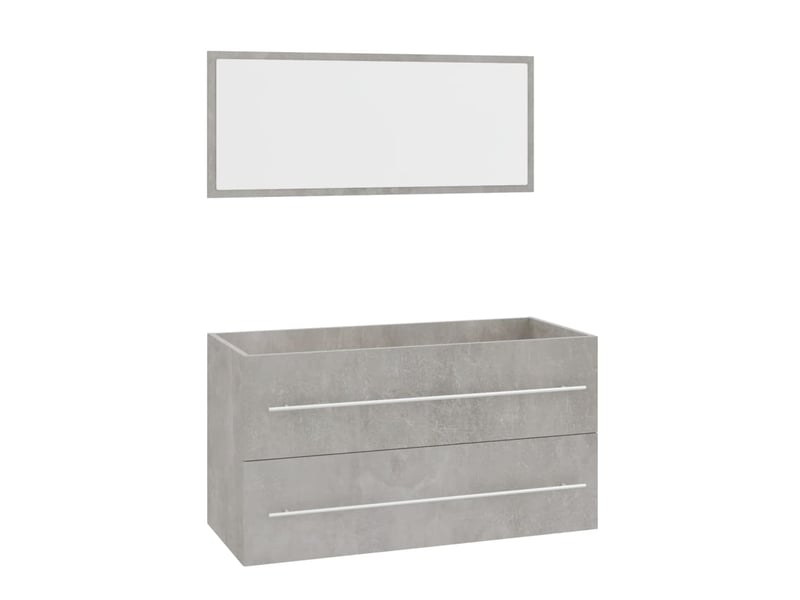 Ensemble de meubles de salle de bain 3 pcs gris béton cf63781 - Conforama D