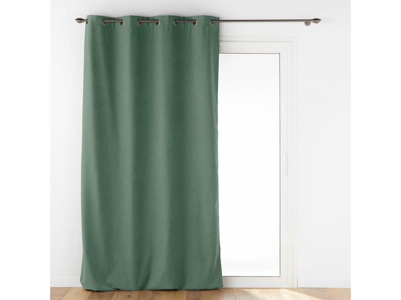  Lot de 2 rideaux à œillets 140 x 260 cm isolants doublure polaire jupiter cèdre  - Conforama D