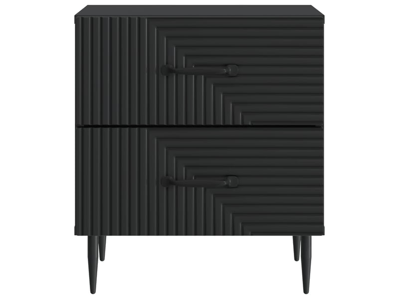  Table de chevet avec tiroir 2 pièces noir 43 x 34,5 x 47,5 cm  - Conforama E