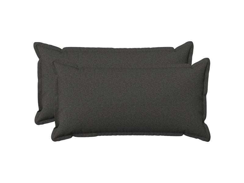  Lot de 2 coussins, coussins décoratifs houten gris foncé lin synthétique cf56486  - Conforama B