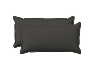 Lot de 2 coussins, coussins décoratifs houten gris foncé lin synthétique cf56486