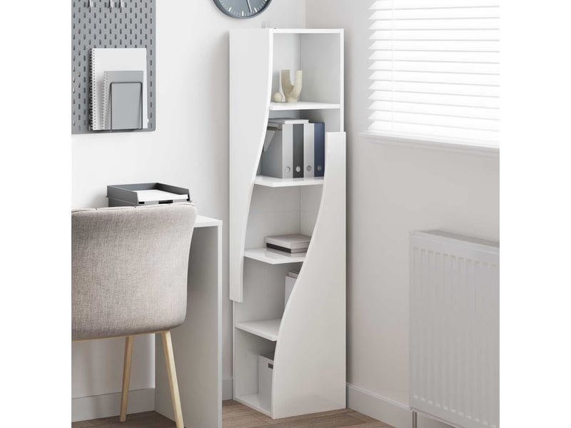  Meuble d'angle, meuble de rangement salon 32x32x140cm bois d'ingénierie  - Conforama D
