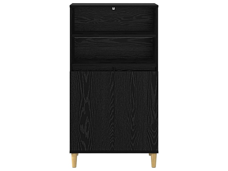  Buffet - haut armoire chêne noir 60 x 36 x 110 cm bois d'ingénierie  - Conforama E
