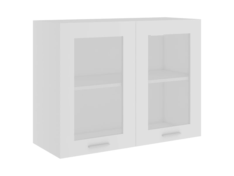  Vitrine suspendue lyon blanc 80 x 31 x 60 cm bois d'ingénierie  - Conforama A