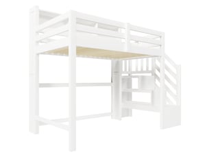 Lit superposé 90x200 cm <strong>HNCBB</strong>  <strong></strong> coloris blanc