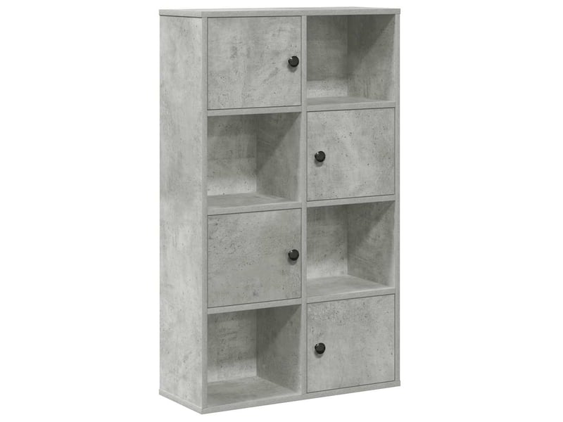  Bibliothèque, meuble de rangement salon gris béton 60x24x101,5 cm bois d'ingénierie  - Conforama A