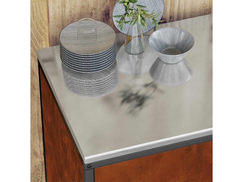  Ensemble de rangement cuisine hattem rouillé acier shl4977  - Conforama E