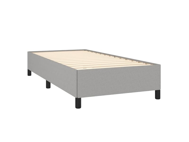  Lit simple- lit adulte -  cadre de lit sans matelas gris clair 80x200 cm tissu  - Conforama B
