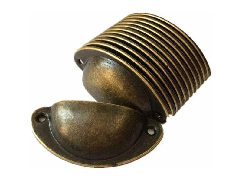  Jeu de 12 poignées vintage en métal bronze ancien, poignées pour meubles et tiroirs de 8,2 cm avec vis  - Conforama D