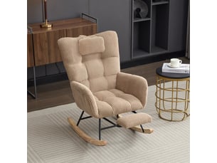 Fauteuil fixe <strong></strong> Velours côtelé marron