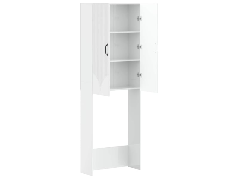  Armoire de toilette, meuble de toilette hoorn blanc brillant 66x25.5x190 cm  - Conforama D