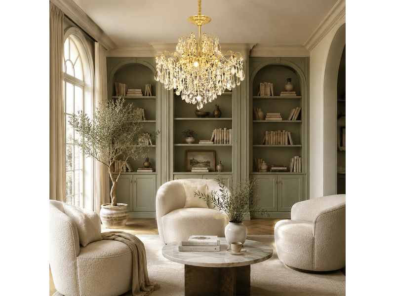  Lustre floral à la française e l 80 cm – éclairage 3 couleurs ASLED-720 - Conforama C