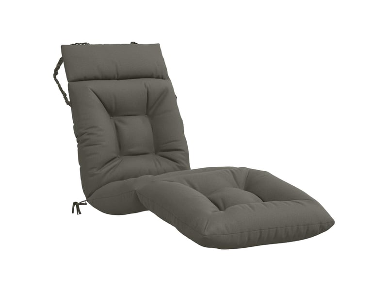 Coussin de transat, coussin pour bain de soleil vianen 100 % polyester gris 200 x 60 x 8 cm cf56307 - Conforama A