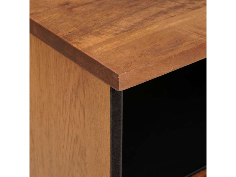  Table de chevet - cabinet de chevet - table de nuit marron 40 x 33 x 46 cm bois de mangue massif  - Conforama E