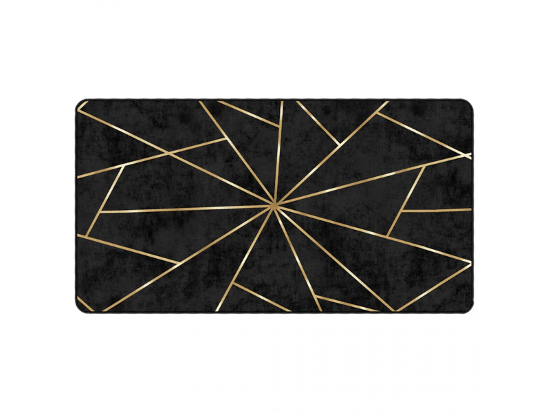  Tapis antidérapant lavable noir et or 80x150 cm - comfortxl 136615 - Conforama A