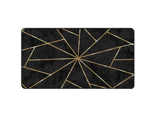 Tapis antidérapant lavable noir et or 80x150 cm - comfortxl