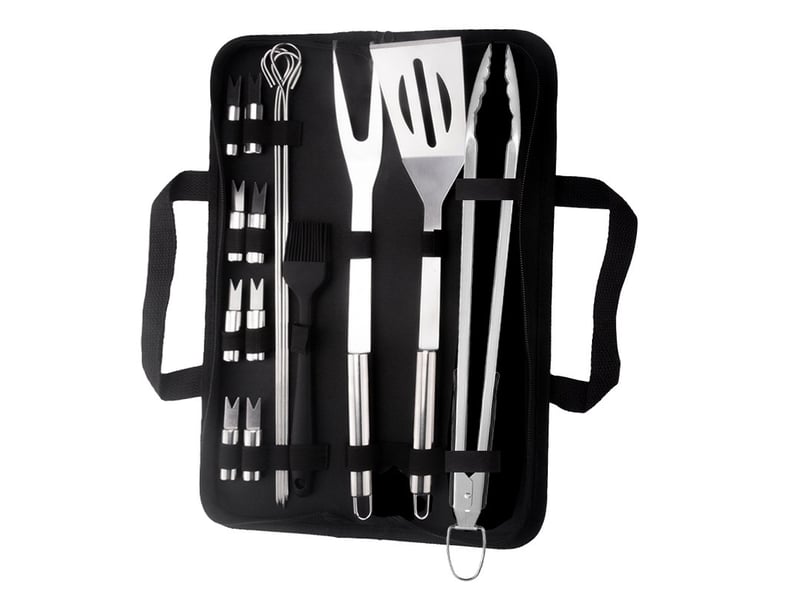 Ensemble d'ustensiles de barbecue en acier inoxydable – lot de 16 pièces, professionnel - Conforama A