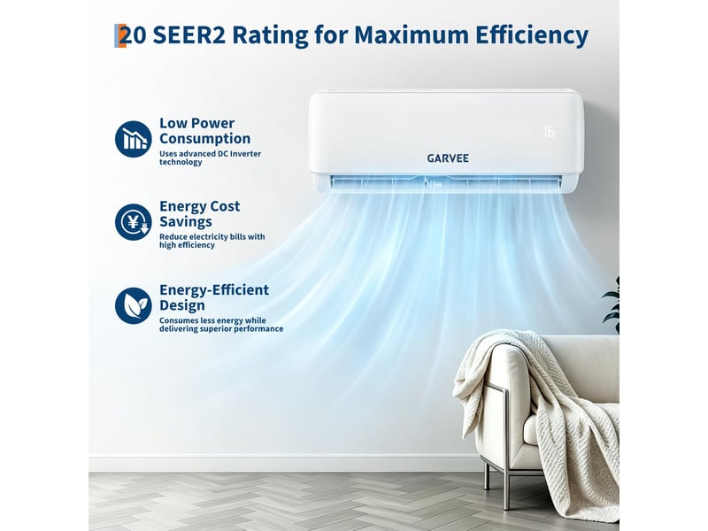  Garvee climatiseur split aux série fm seer 6.1 a++ 9000 btu r32 avec wifi 220-240v 50hz MHK_38NG4DBR - Conforama D