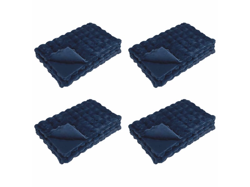  Couverture décorative, couverture antidérapante en fausse de lapin 4 pc 13.65 kg shl745  - Conforama A
