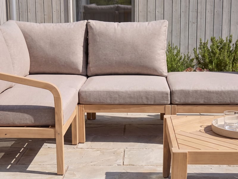 Section de jardin 1 place rivello acacia marron clair - Conforama B