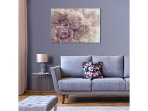 Tableau décoration murale impression sur toile fleurs pivoines rose - 120x80 cm - tableau décoration murale chambre et salon